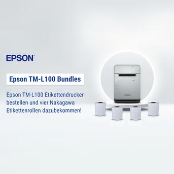 Bestellen Sie den Epson TM-L100 Etikettendrucker mit Nakagawa Etikettenrollen!*